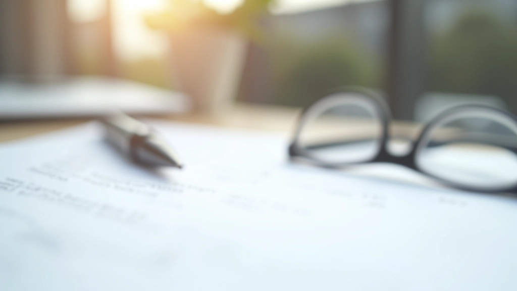 Versicherungsvertrag mit Stift und Brille auf einem hellen Schreibtisch